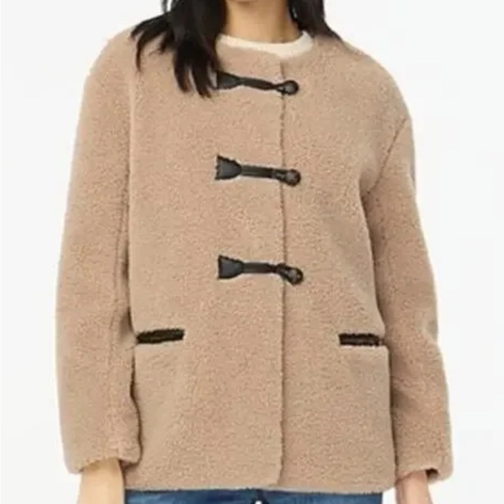 J. Crew Factory Tan Teddy Toggle Coat